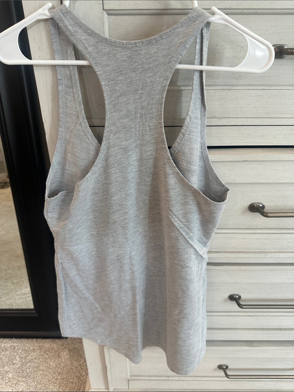 Next Level Apparel Gray Racerback Tank with red Tigers Graphic - Picture 4 of 4